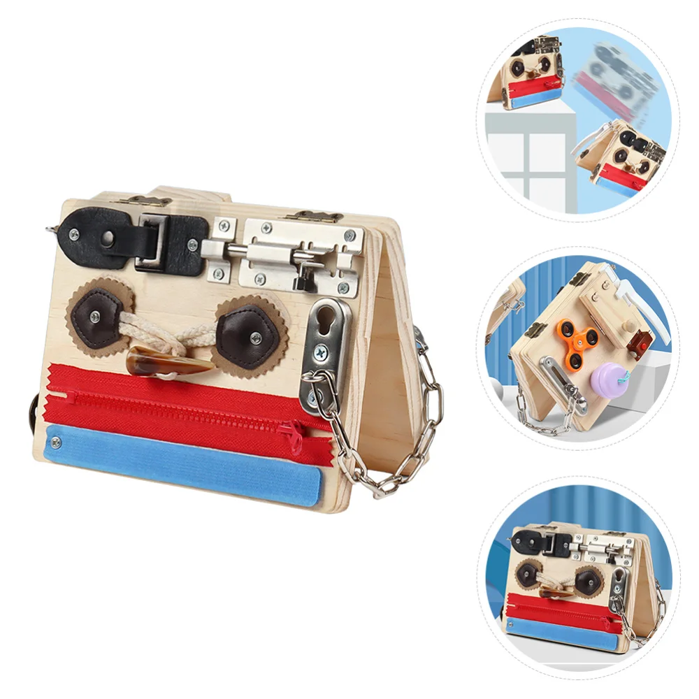 

Children Interactive Wooden Busy Board Premium Learning Durable Busy Board