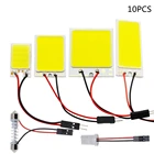 10 шт. C5W светодиодный лампы C10W гирлянда 31 мм 36 мм 39 мм 42 мм T10 W5W светодиодный светильник COB 12V 6500K Белый салона Купол Чтение багажник лампы