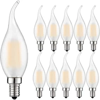 vintage led dimmable candle light frosted c35 e14 220v 4w 6w warm white 2700k filament bulbs lamp for chandelier lighting