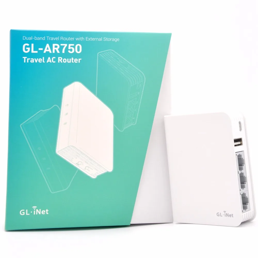 GL. iNet AR750 Путешествия AC маршрутизатор 300 Мбит/с (2 4G) + 433 (5G) Wi Fi 128 МБ ram MicroSD хранение
