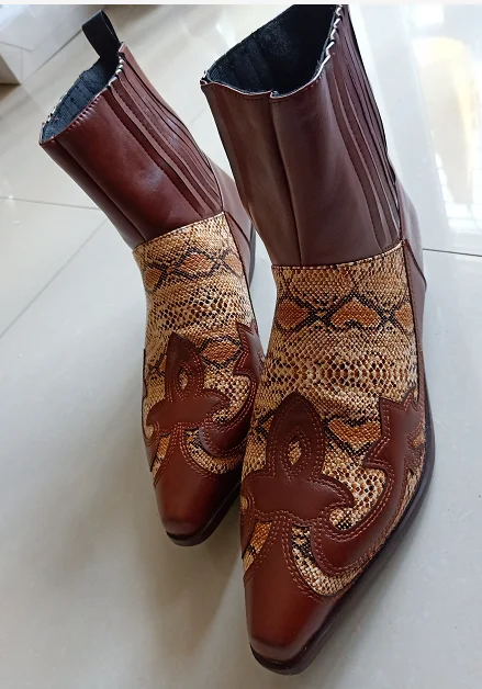 

Winter Fashion British Men Top Quality PU Leather Slip on Boots Breathable Chelsea Boots Male Casual Zapatos De Hombre D351