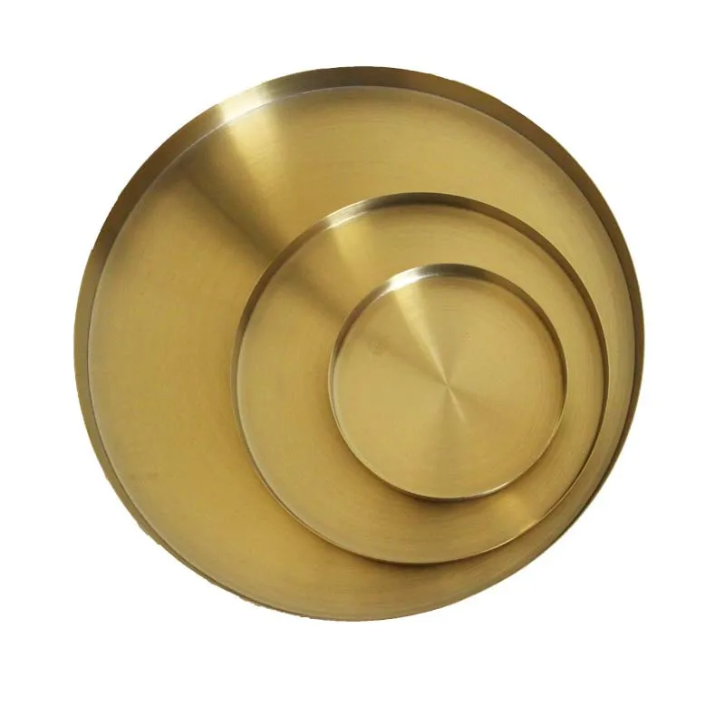 Nordic Ins Brass Gold Round Jewelry Tray Vase Tabletop Sundries Decoration Storage Table Ornaments |