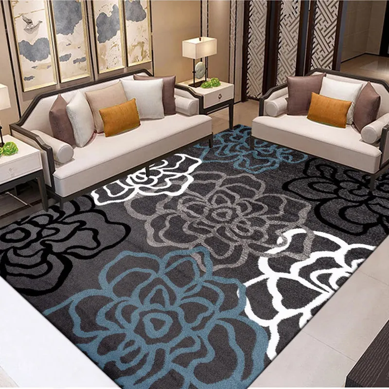 

New High Quality Art Flower 3D printing Carpets For Living Room Bedroom Area Rugs Kitchen Antiskid Floor Mat Home Hallway Carpet