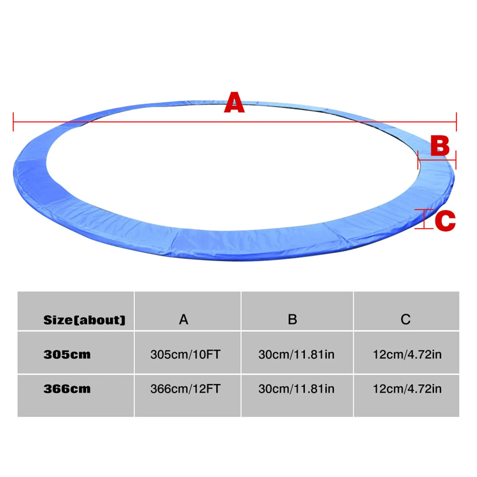 

Outdoor Trampoline Sponge Edge Cover Safety Round Trampoline Protector Spring Cover Trampoline Accessories Kids Safety Products