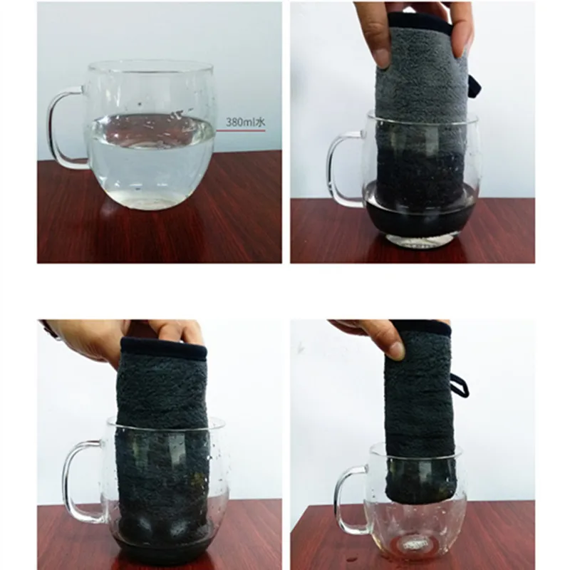 30*40 см Коралловое бархатное толстое двустороннее полотенце для чистки