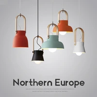 nordic led iron pendant lights macaron color creative pendant lamps bedroom restaurant bar hanging lamp indoor lighting fixtures