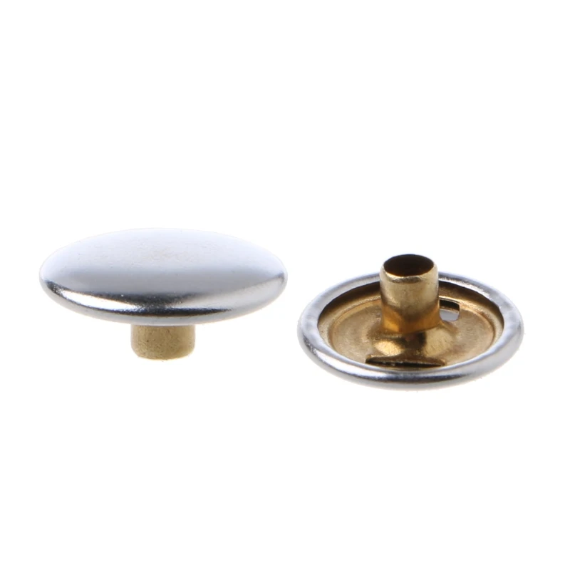 

100 Pcs Stainless Steel Fastener Snap Press Stud Cap Button Marine Boat Canvas G6KC