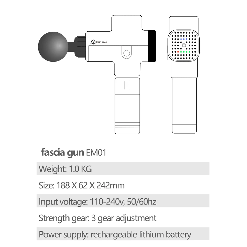 

Electric Massage Gun Fascia Gun Body Massager Slimming Shaping Pain Relief Muscle Relax Electric Massager Training Exercising