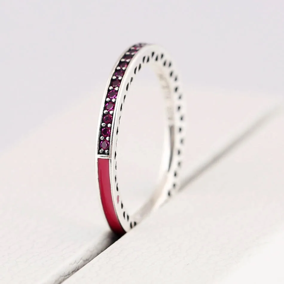 Аутентичное кольцо S925 с блестящими сердцами для женщин ювелирное изделие