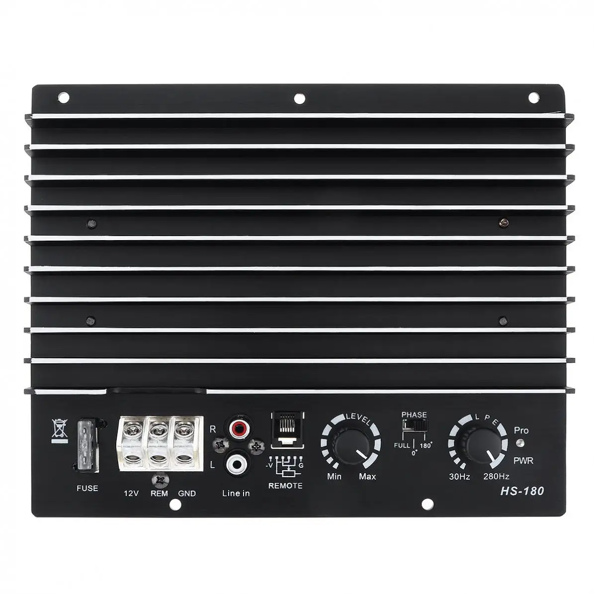 12 В 1000 Вт черный усилитель мощности из алюминиевого сплава мощный бас сабвуфер