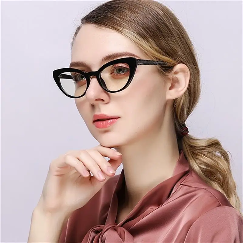 Очки с защитой от синего света прозрачные зеркальные модные женские очки