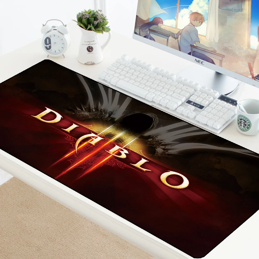 Diablo 3 коврик для мыши резиновый коврик XL большой игровой коврик для мыши геймер Противоскользящий ПК коврик для мыши Lockedge HD офисный коврик мышь для ноутбука