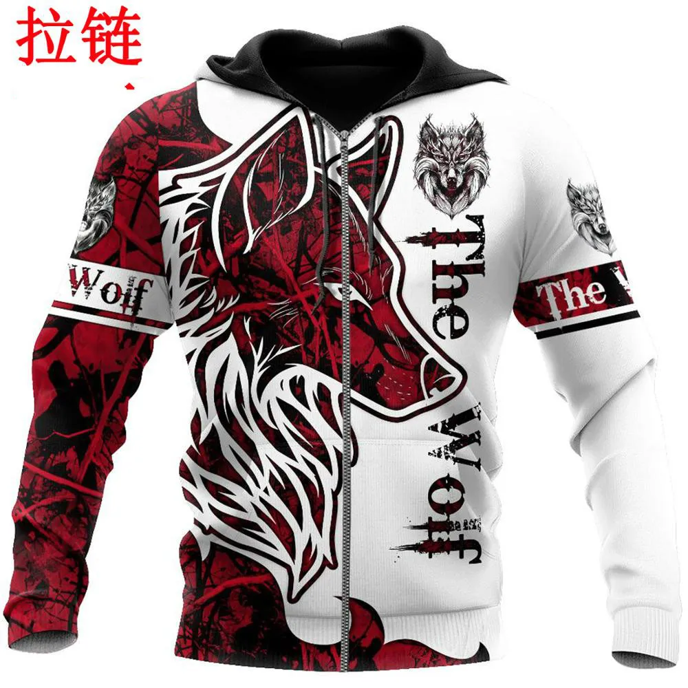 

2021 Hot Sale men's And women's Hoodies Dynamic Anime Animal Wolf 3D Printing men's Shirt Casual Fashion Harajuku Style