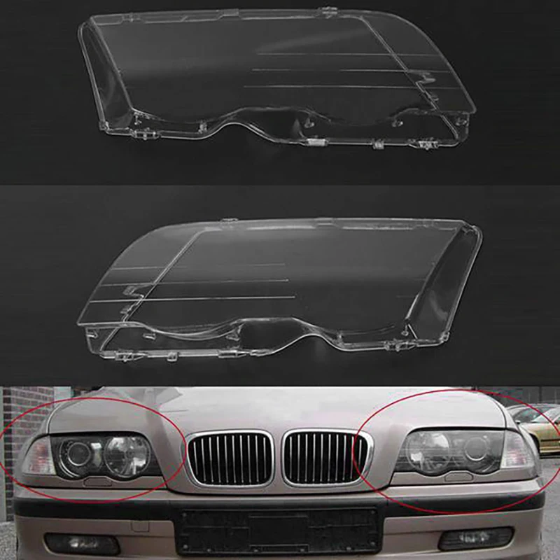 

Для-BMW 4 двери E46 3 серии 1998-2001 накладка на фару затеняющая Прозрачная крышка для объектива накладка на фару