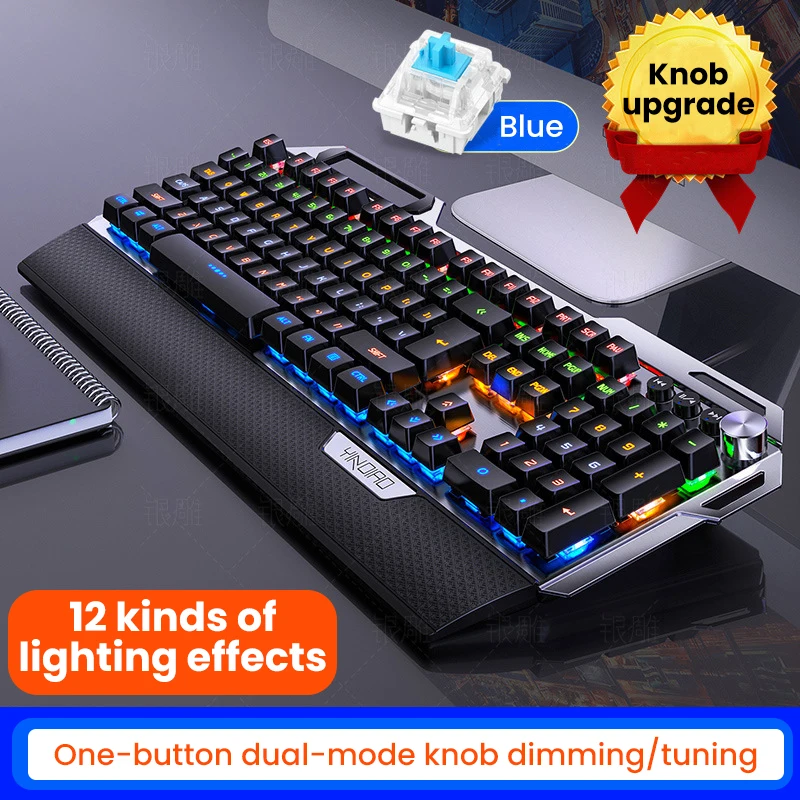 REDSTORM Wired Mechanical Keyboard 108 Keycap Gaming Hand Rest Anti-Ghosting RGB Backlit For PC Laptop Gamers | Компьютеры и офис