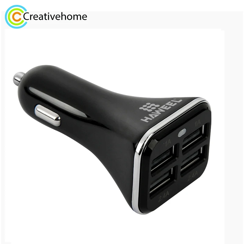 HAWEEL Универсальный 5V 6.8A 4 usb порта автомобильное зарядное устройство для смартфонов/планшетных ПК(черный