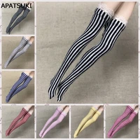5pairslot zebra striped doll stockings for barbie dolls elastic thigh high over knee stocking for barbie 16 doll accessories