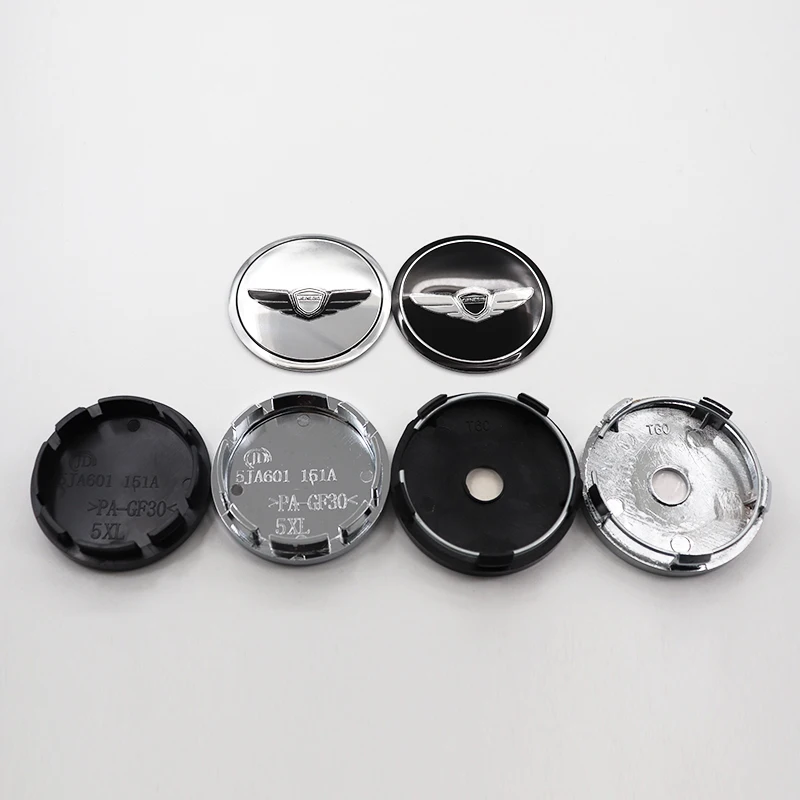 4pcs 56mm 60mm GENESIS Coupe logo car emblem Wheel Center Hub Cap auto Rim refit dust-proof badge covers sticker styling - купить по