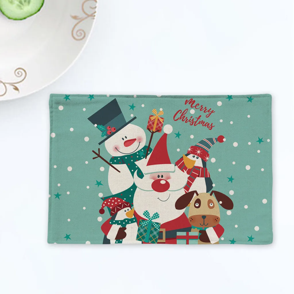 Christmas Table Placemat Restaurant Hotel Creative Household Goods for dining table Xmas Decorations for home set de table F916