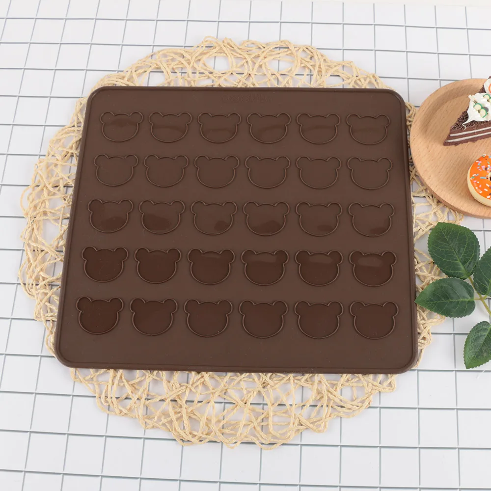 DIY медведь Силиконовые Макарон Торт украшения Печенье Маффин коврик для выпечки