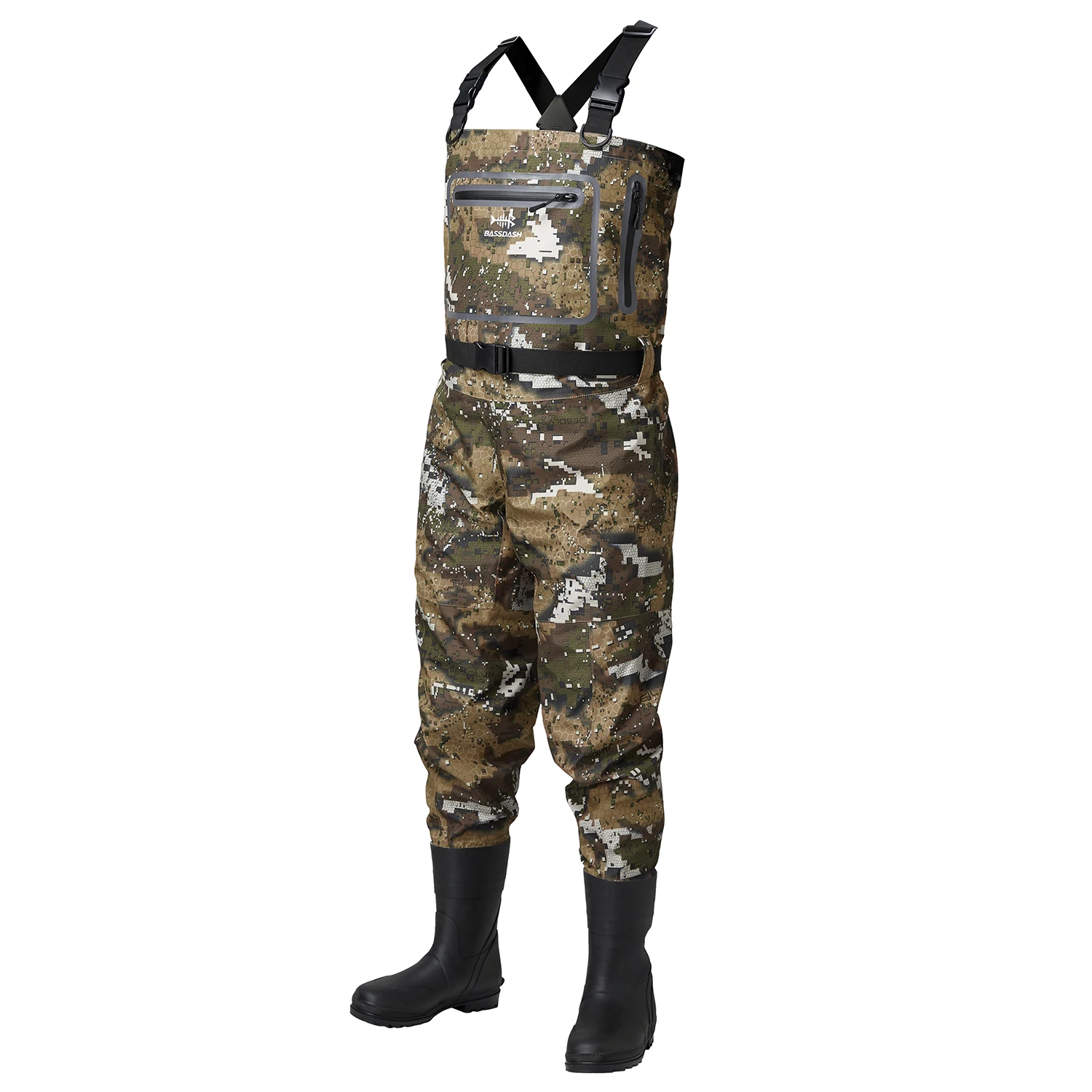 

Bassdash Breathable Boot Foot Fishing Hunting Waders for Men in 13 Sizes Waterproof Chest Waders