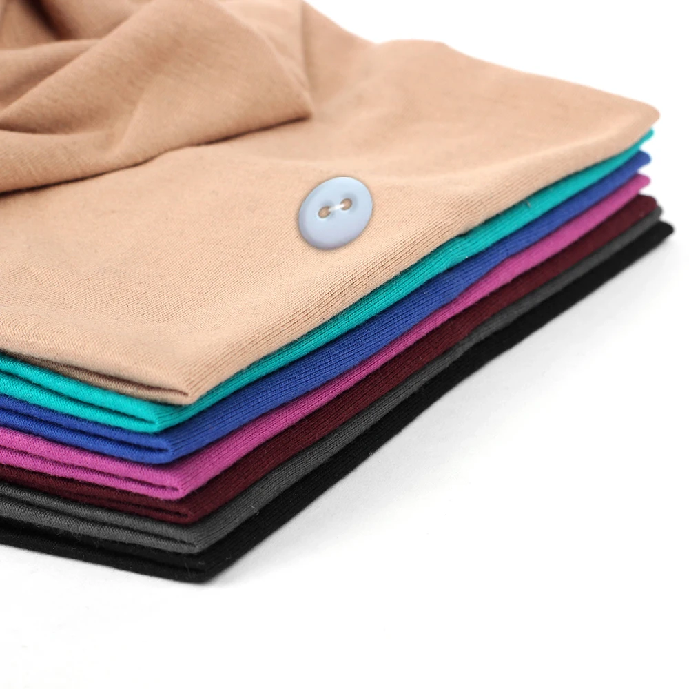 Женская летняя повязка на голову с пуговицами хлопковая бандана для волос