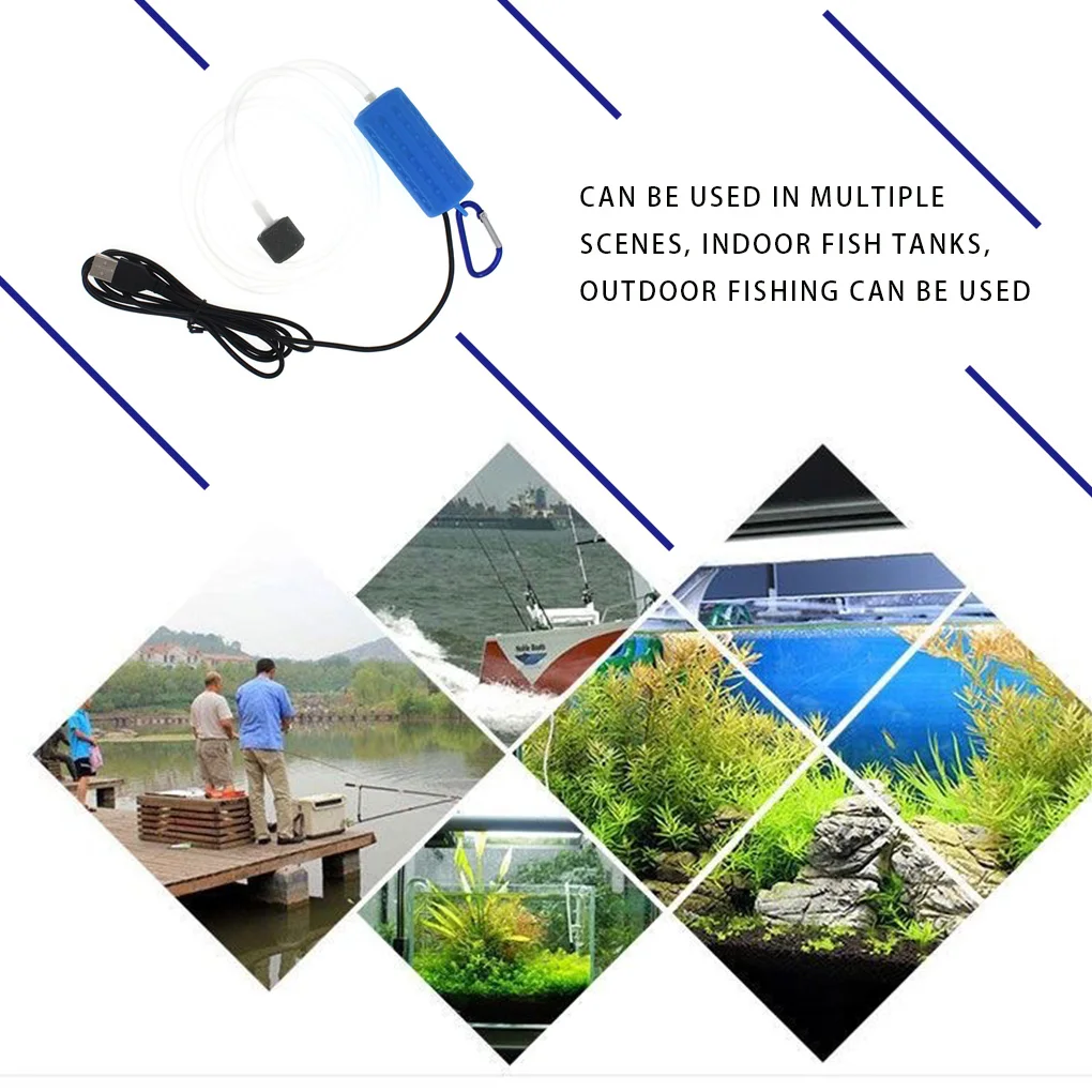 

Portable Mini USB Aquarium Fish Tank Oxygen Air Pump Mute Energy Saving Supplies Aquatic Terrarium Fish Tank Accessories