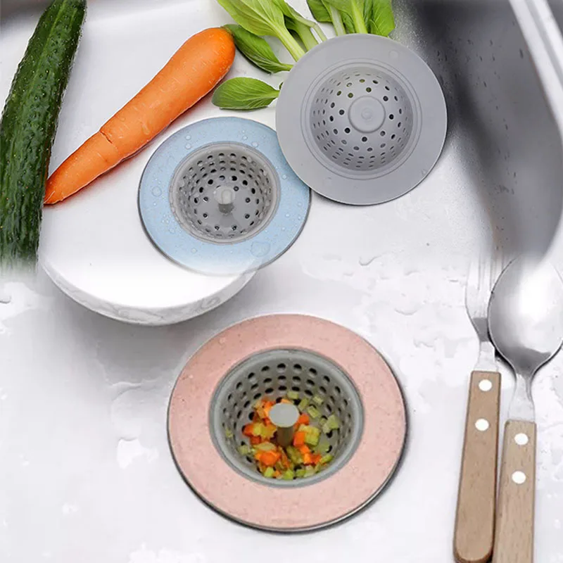 Силиконовый Фильтр для кухонной раковины Сливная крышка ванной комнаты стопор