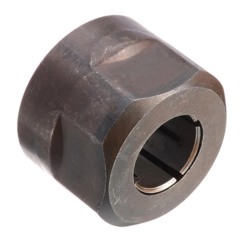 

Black Metal Collet Nut Plunge Router Parts 12.7mm Center Hole Diameter 22.5x27mm
