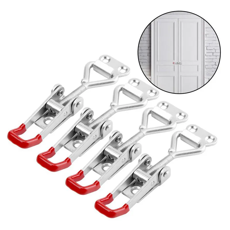 4-Pack Pull Latch-металлический Регулируемый Чехол для дверного шкафа с защелкой-360