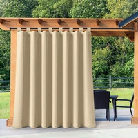 outdoor waterproof patio curtains tab top blackout curtains for french door porch pergola privacy screen beige
