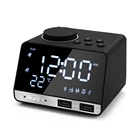 Радиоприемник K11 с Bluetooth 4,2, динамик, 2 USB-порта, светодиодный цифровой будильник, украшение для дома, вилка европейского стандарта