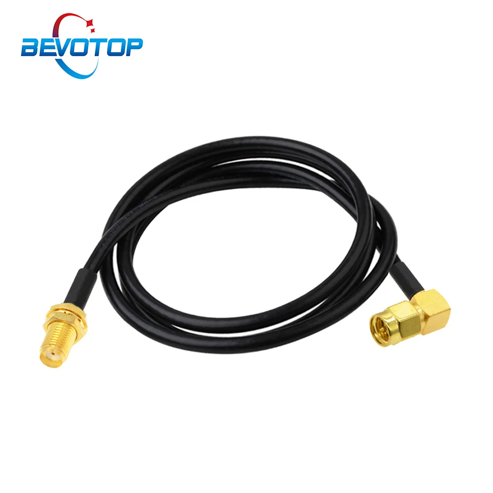 

1PCS SMA Female to Elbow SMA Male Right Angle Adapter Pigtail RG58 Coaxial Cable WiFi Antenna Extension Cord Connector Pigtail