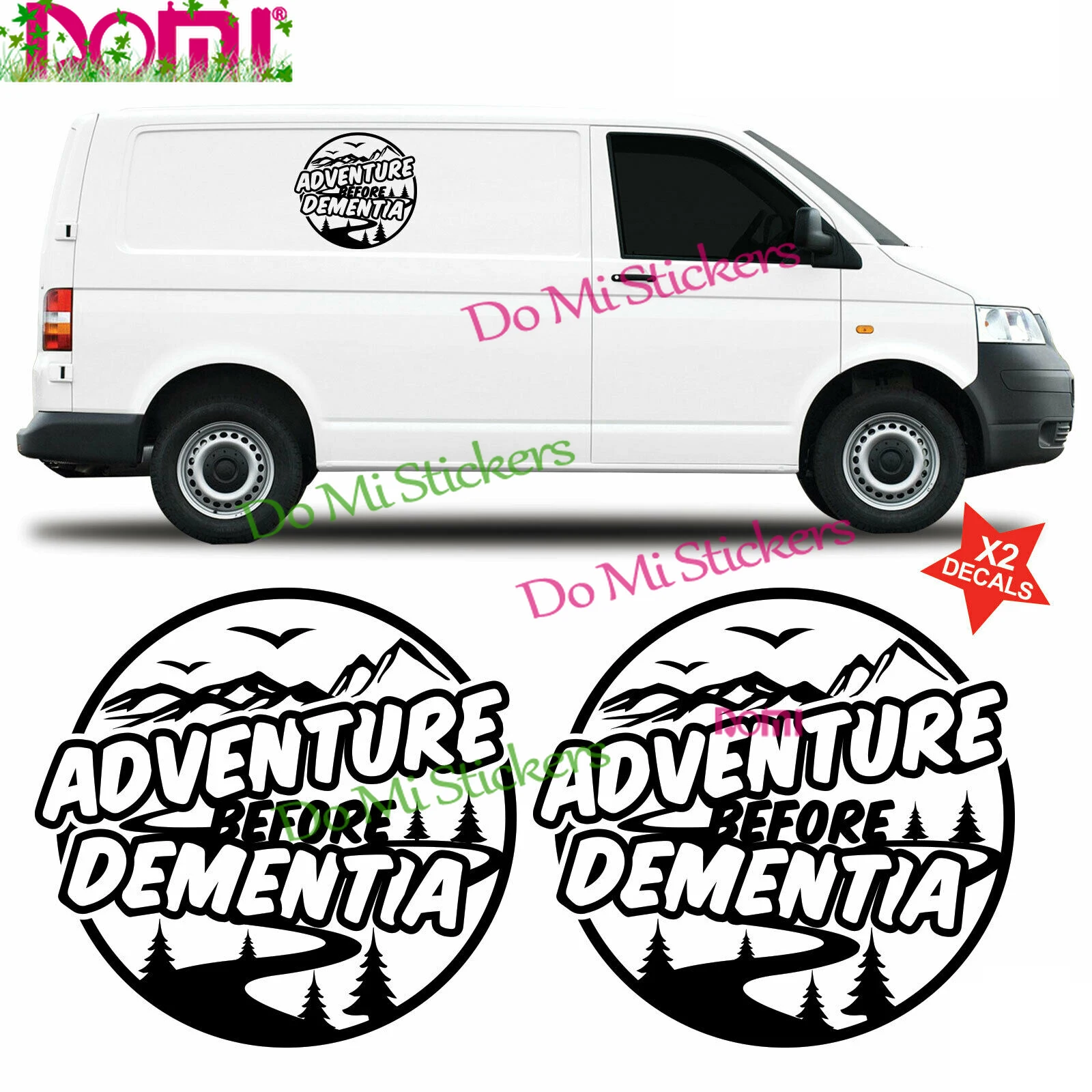 

Large Adventure Before Dementia Campervan Caravan Motorhome Vinyl Decal Stickers Die-Cut Waterproof PVC