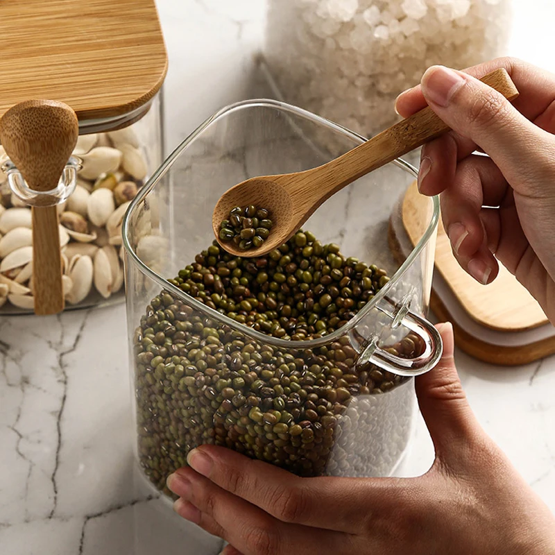 Кухонная бутылка для хранения коробка емкость бутылки прозрачная стеклянная