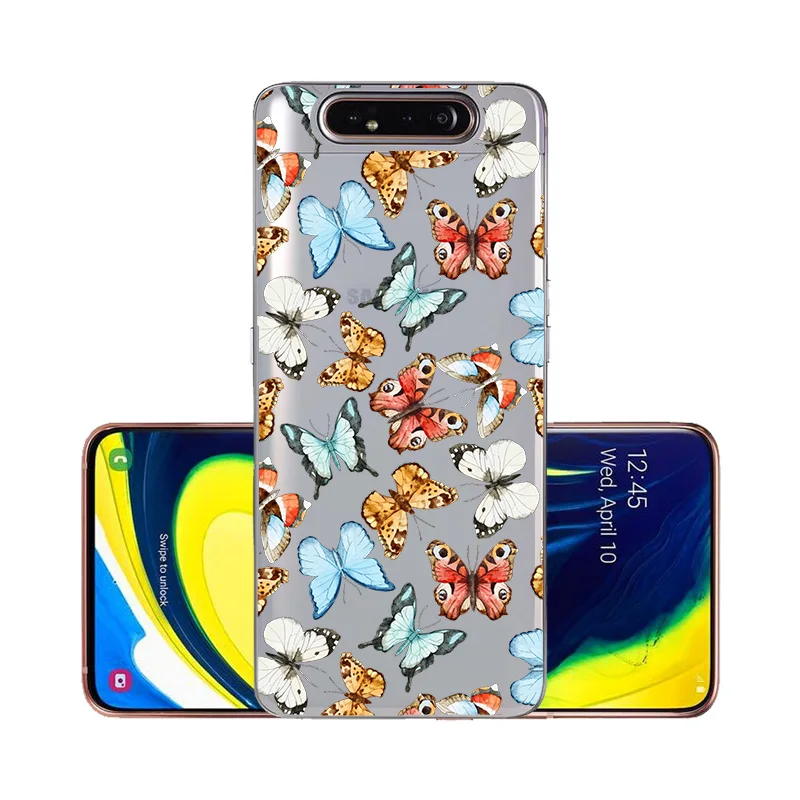 For Samsung Galaxy A80 Case 2019 Transparent Back Cover A 80 Phone Cases Coque Fundas Silicon Bumper |