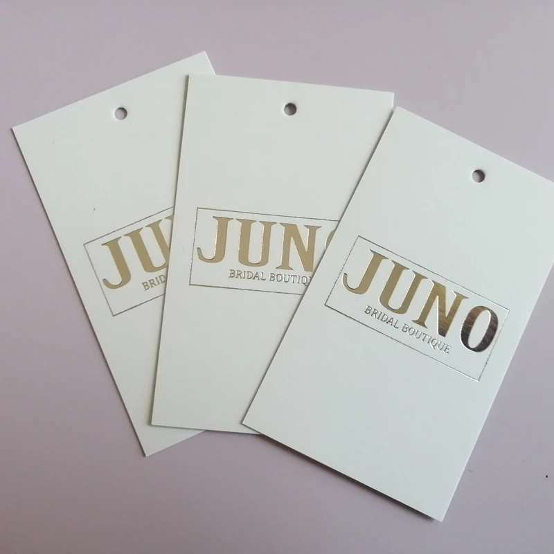 Модная подвесная бирка на заказ с горячим штампом серебряная фольга блестящий