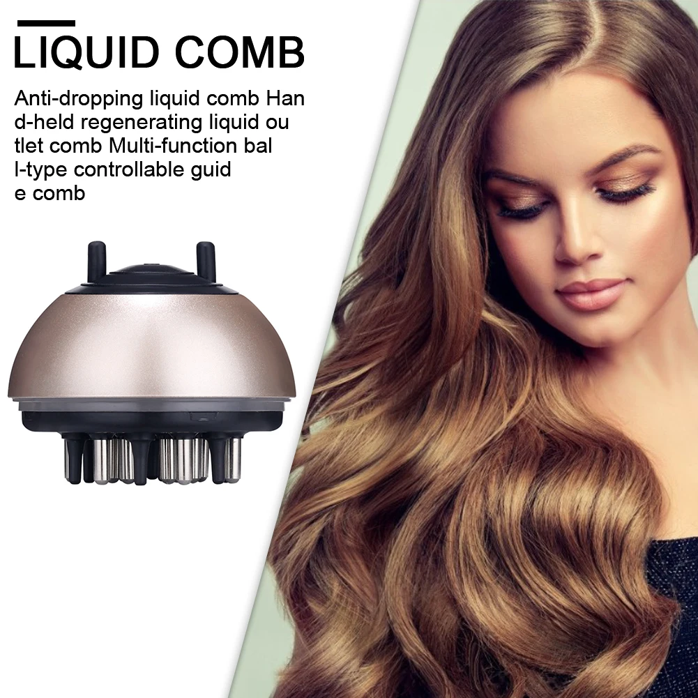 

Anti Off Handheld Salon Regrowth Essential Oil Liquid Guiding Comb Washable Portable Hair Care Scalp Applicator Massager Tools