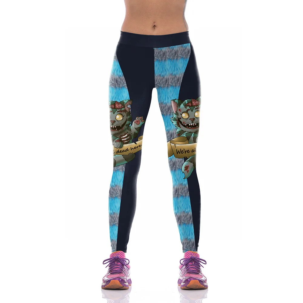 

Halloween Cosplay Costumes Tight Women Fashion Tight Print Pants