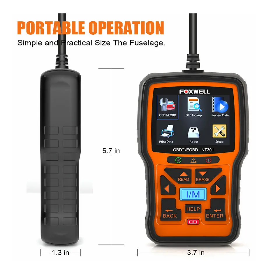 Foxwell NT301OBD2 сканер двигатель код ридер автомобильный диагностический инструмент