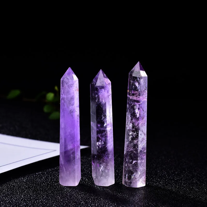 1PC Natural Amethyst Point Crystal Healing Energy stone Quartz Home Decor Reiki Polished Crafts 50-80mm DIY Gifi | Дом и сад