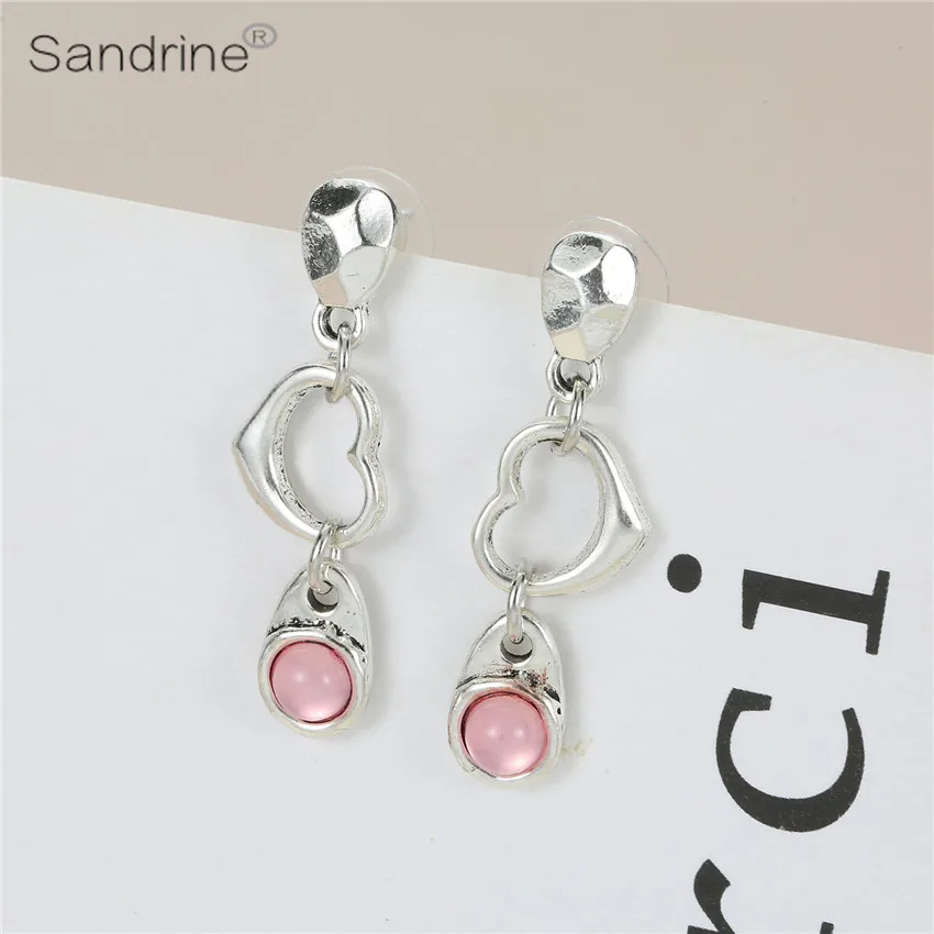 

Sandrine Spring Style Candy Sweet Water Drop Earrings For Women Girls Birthday Best Friend Party Bridal Gift Charms Heart Love