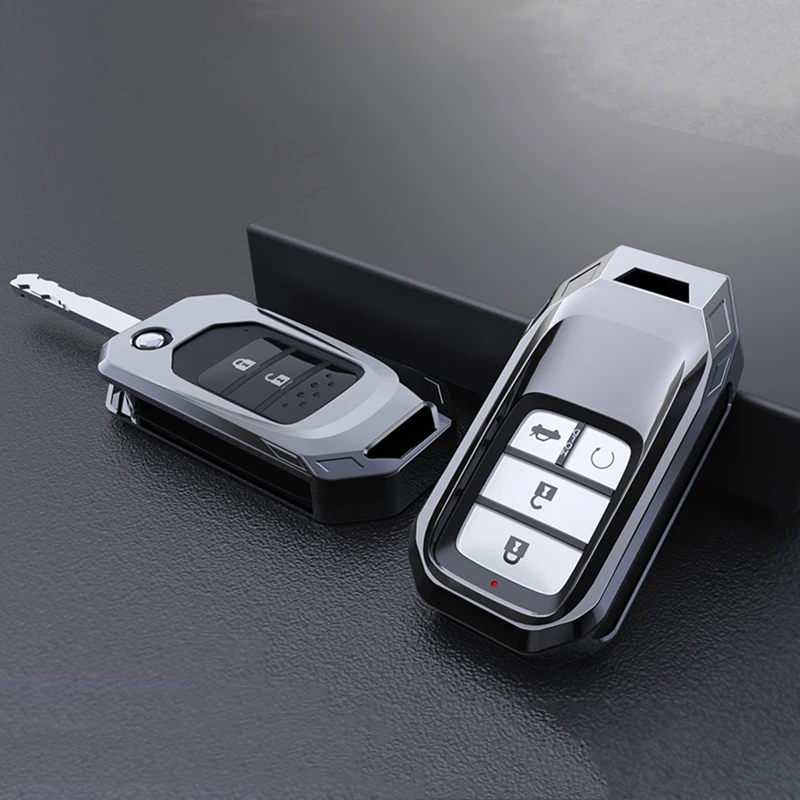 

1 Pc Zinc Alloy Car Remote Key Cover Case Key Shell For Honda Hrv Civic Accord CR-V Fit ODYSSEY CITY BREEZE AVANCIER Accessories
