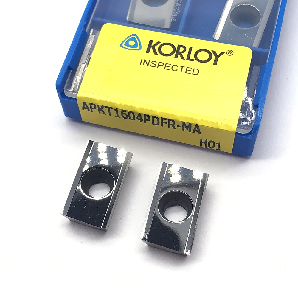 KORLOY APKT1135 APKT1604 APGT1604 MA H01 алюминиевый твердосплавный инструмент для обработки деталей вращения вставка фрезерные Вставки токарный станок с ЧПУ Инструменты
