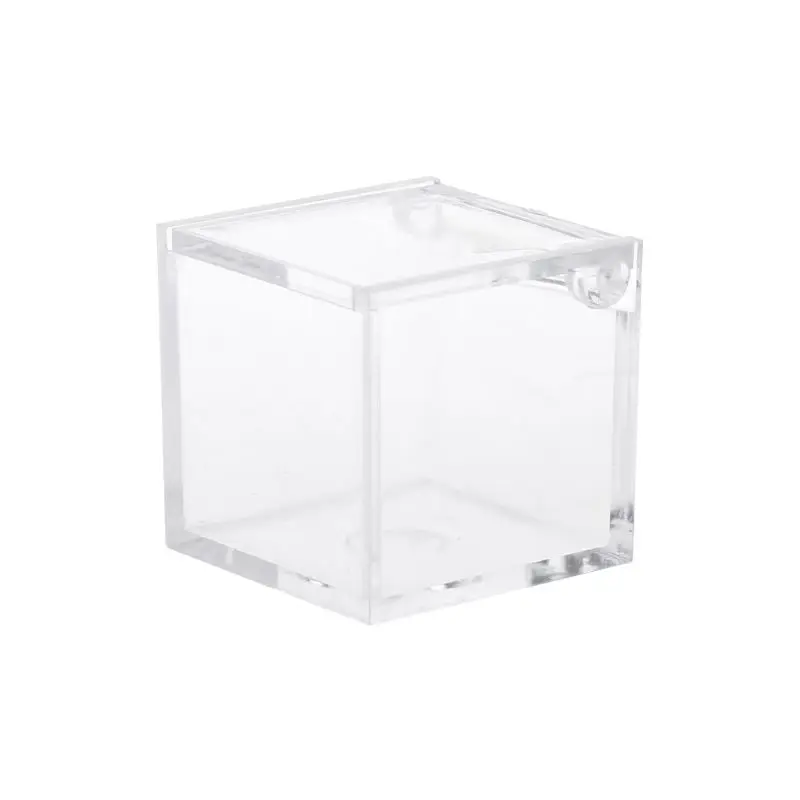 

2021 New Transparent Cube Wedding Favor Candy Box Plastic Transparent Clear Gift Boxes Christmas Baby Shower