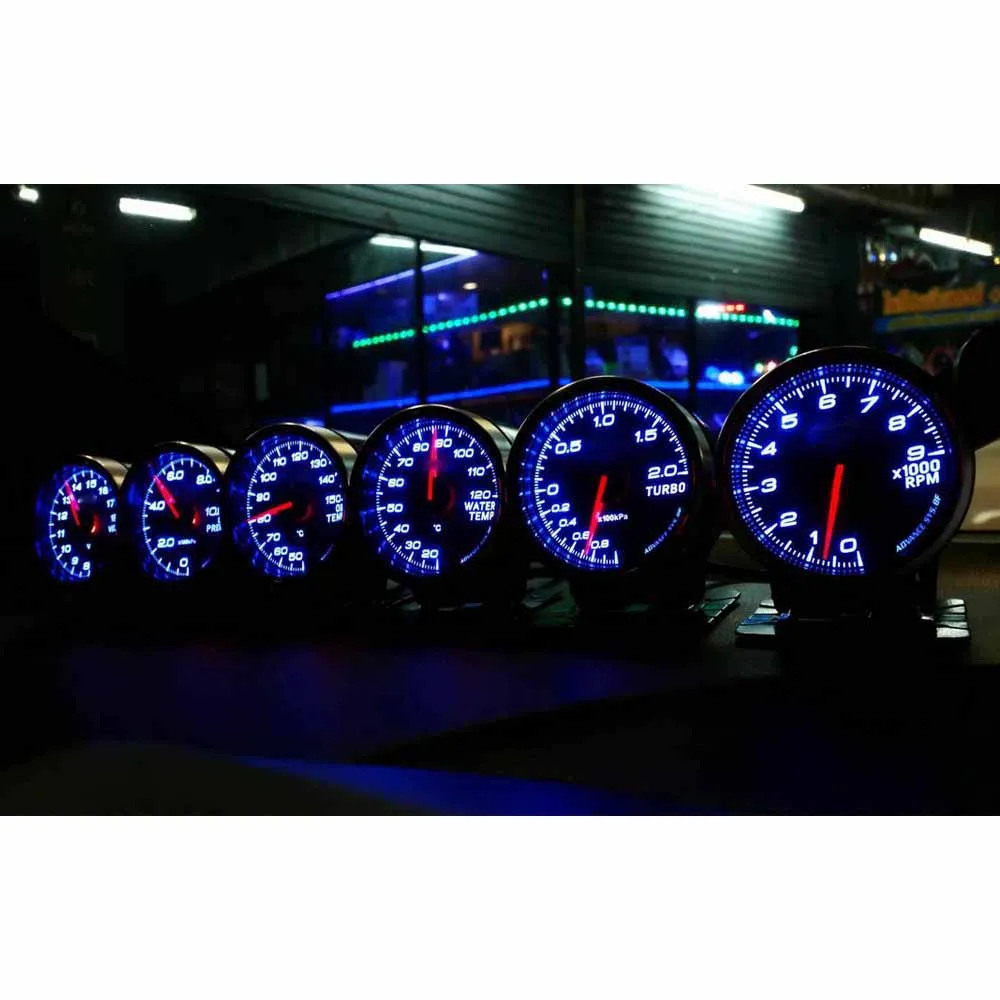 NOZD123457 Defi Advance BF CR C2 RS 2,5 дюймов 7 цветов ромашка цепь Авто Датчик mete температура воды Температура масла пресс тахометр об/мин турбо Boost - Цвет: NOZD123457