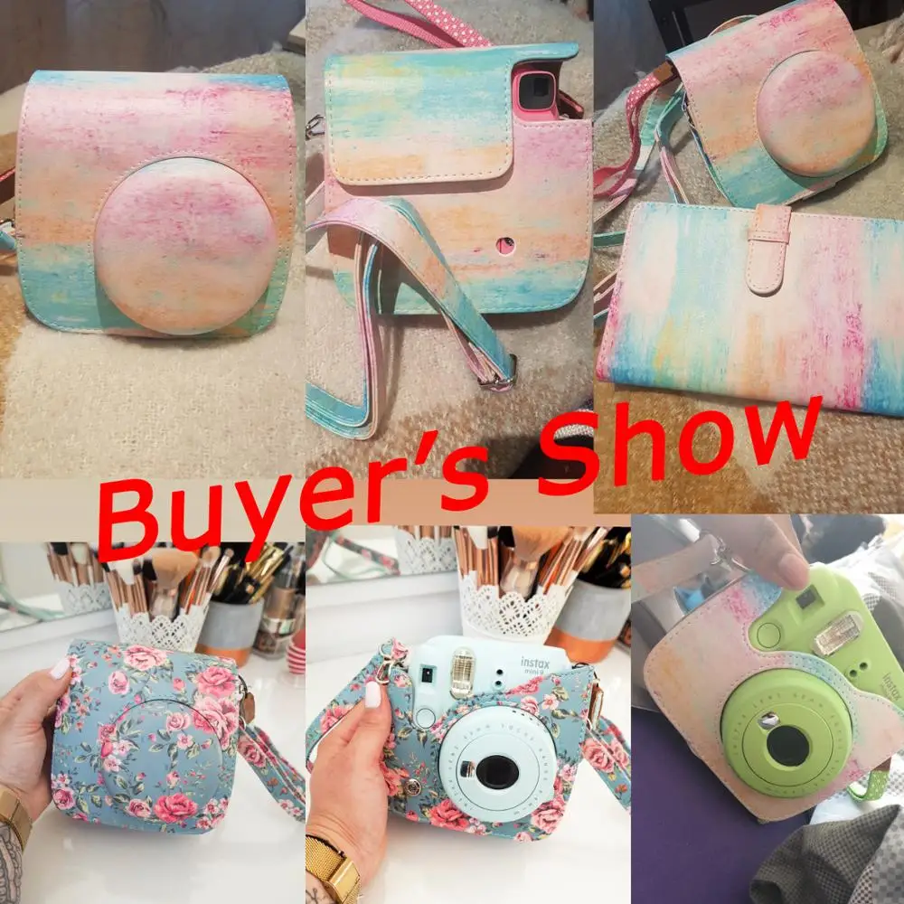 Защитный чехол Besegad из искусственной кожи для камеры Fuji Fujifilm Instax Mini 8 + 9 аксессуары