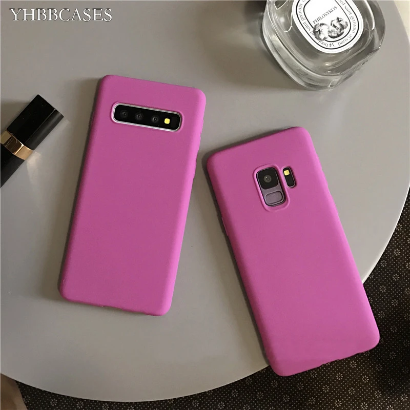 YHBBCASES фиолетовые Матовые чехлы для телефонов с рисунком картофеля Samsung Galaxy S10 Plus S8