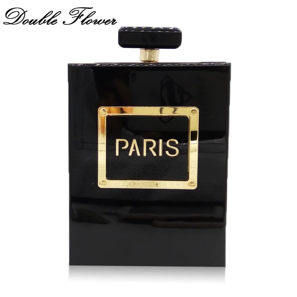 Женская акриловая вечерняя сумочка с двойным цветком металлические клатчи в