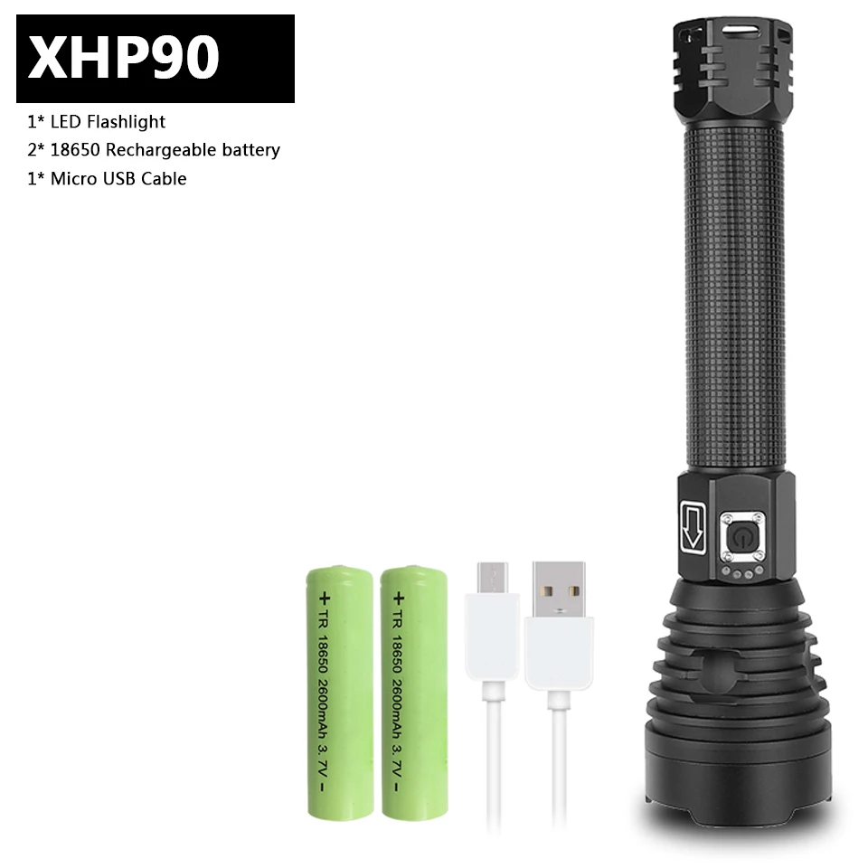 Package B Litwod XHP90 мощный светодиодный светильник-вспышка фонарь с зумом 18650/26650 usb Перезаряжаемый Аккумулятор ярче, чем xhp70.2 кемпинг, уличный светильник - Испускаемый цвет: Package B